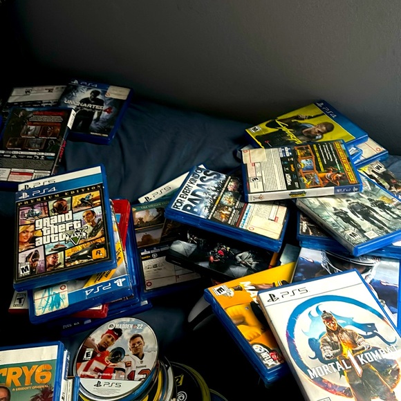 Mixture of ps5 and ps4 games